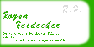 rozsa heidecker business card